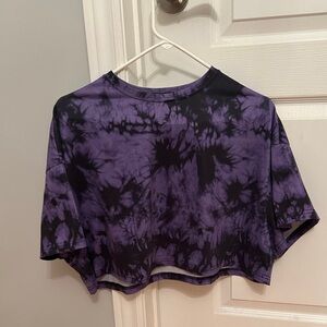 Purple and black tie dye shirt
